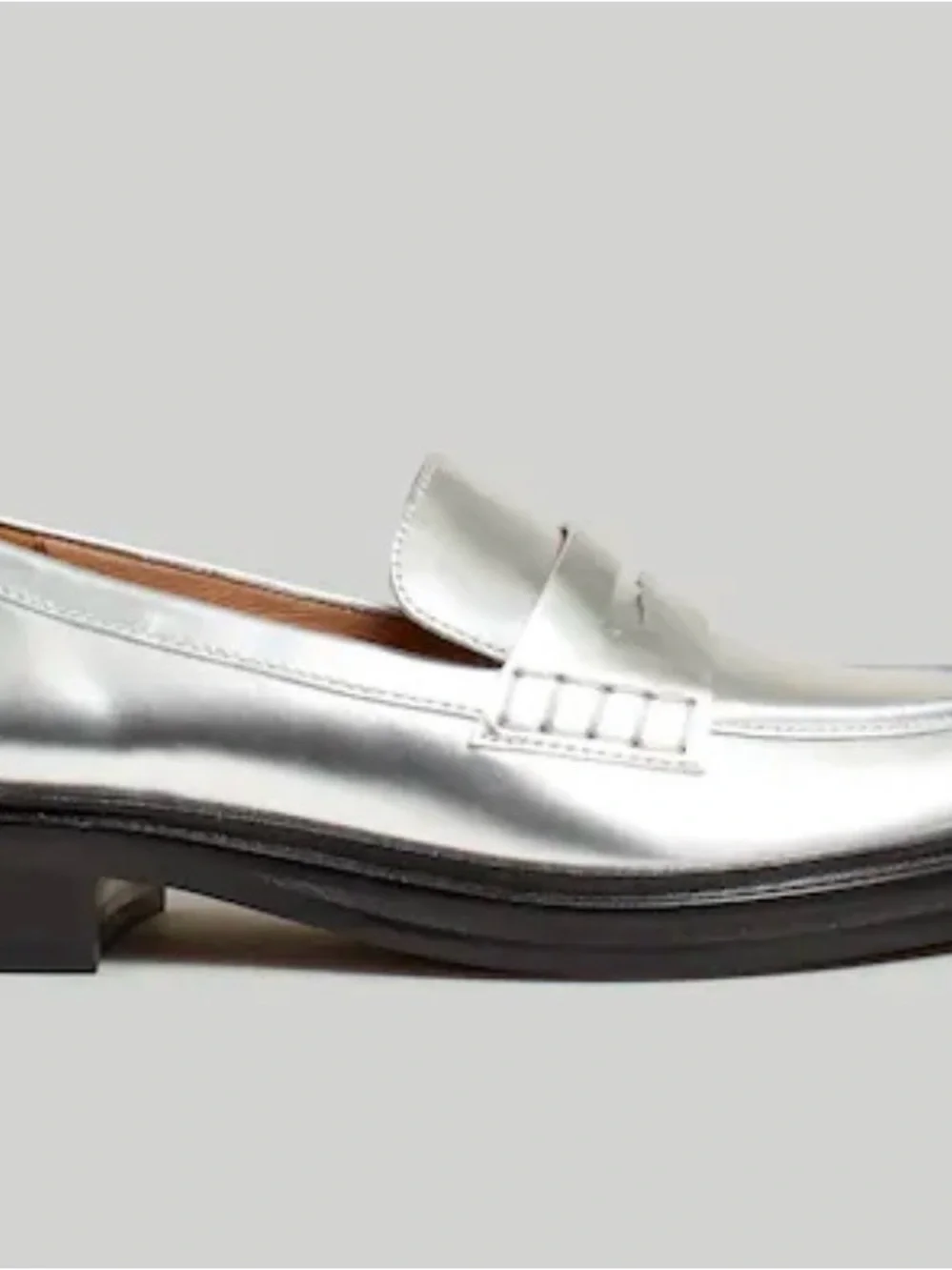 Madewell Silver Loafers